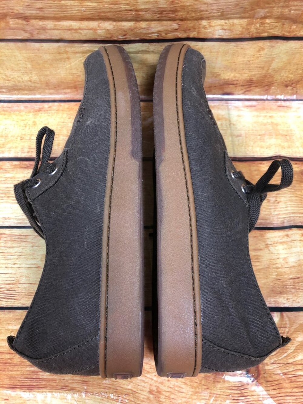 LL Bean Mens 12 M Campside 2 Eye Canvas Brown Sneaker 505999 - Picture 6 of 10